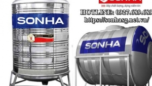 Phân phối bồn nước inox Sơn Hà 2000l ngang
