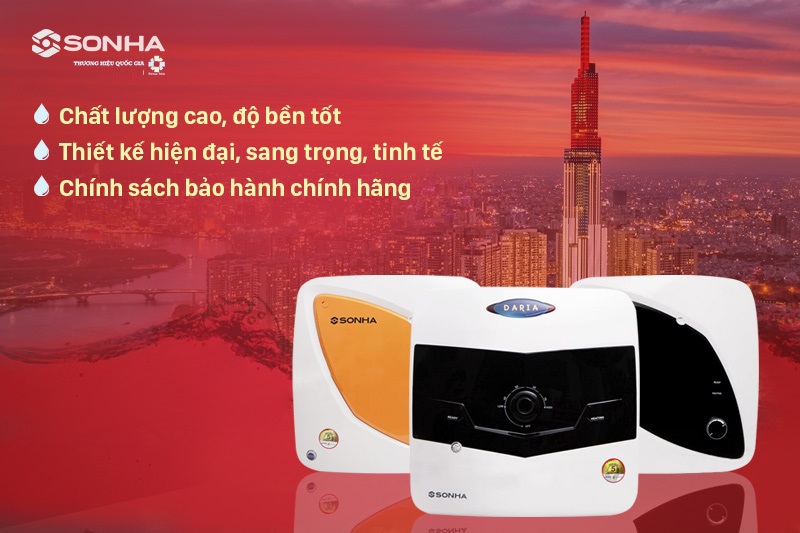 Ưu điểm của sản phẩm bình nước nóng Sơn Hà mang lại cho người dùng