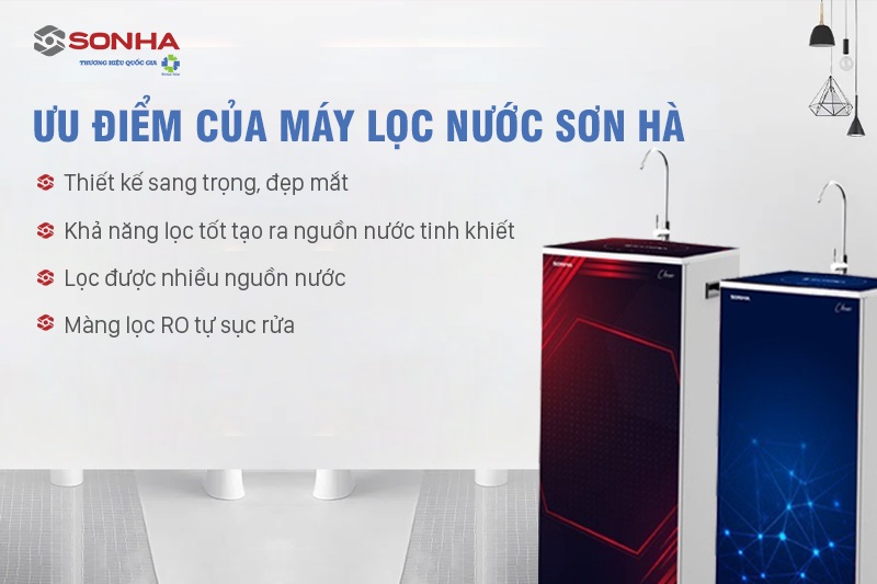 Ưu điểm nổi bật của sản phẩm máy lọc nước Sơn Hà