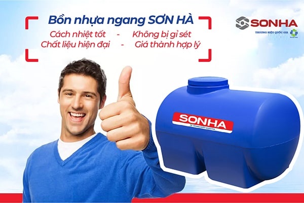 Bồn nhựa ngang Sơn Hà có 4 ưu điểm nổi bật